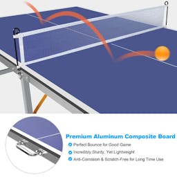 6ft Mid-Size Table Tennis Table Foldable & Portable Ping Pong Table Set for Indoor & Outdoor Games with Net, 2 Table Tennis Paddles and 3 Balls - dspic_1311e44e-2fea-44b9-b9d6-10aa17e180d0