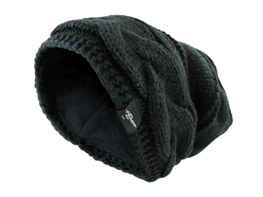 Fear0 NJ Warmest Fleece Insulated Lining Knit Cable Slouch Baggy Beanie Hat Women