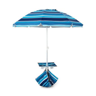 Outdoor Umbrellas Beach Umbrella with Cup Holder Table and Sandbag