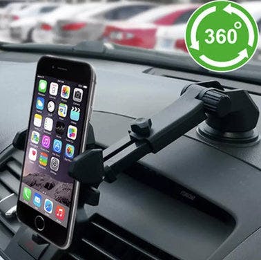 Car Phone Mount Holder Adjustable Long Neck One Touch Windshield Dashboard Desk
