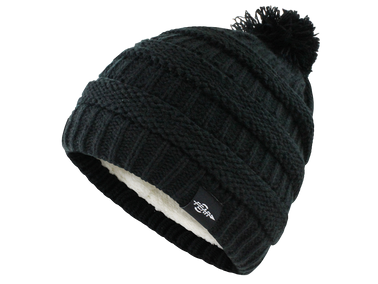 Fear0 NJ Warmest Plush Insulated Lining Knit Cable Pom-Pom Beanie Hat Women