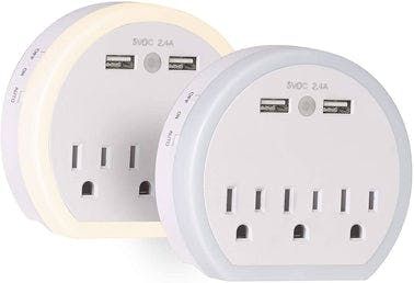 Bosonshop USB Wall Outlet Extender, Surge Protector Wall Outlet Plug with 3 Outlet and 2 USB Port(5V/2.4A)