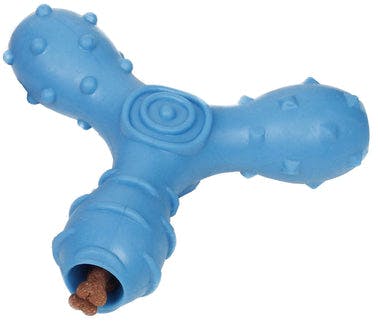 Pet Life 'Tri-Chew' Treat Dispensing and Chewing Interactive TPR Dog Toy